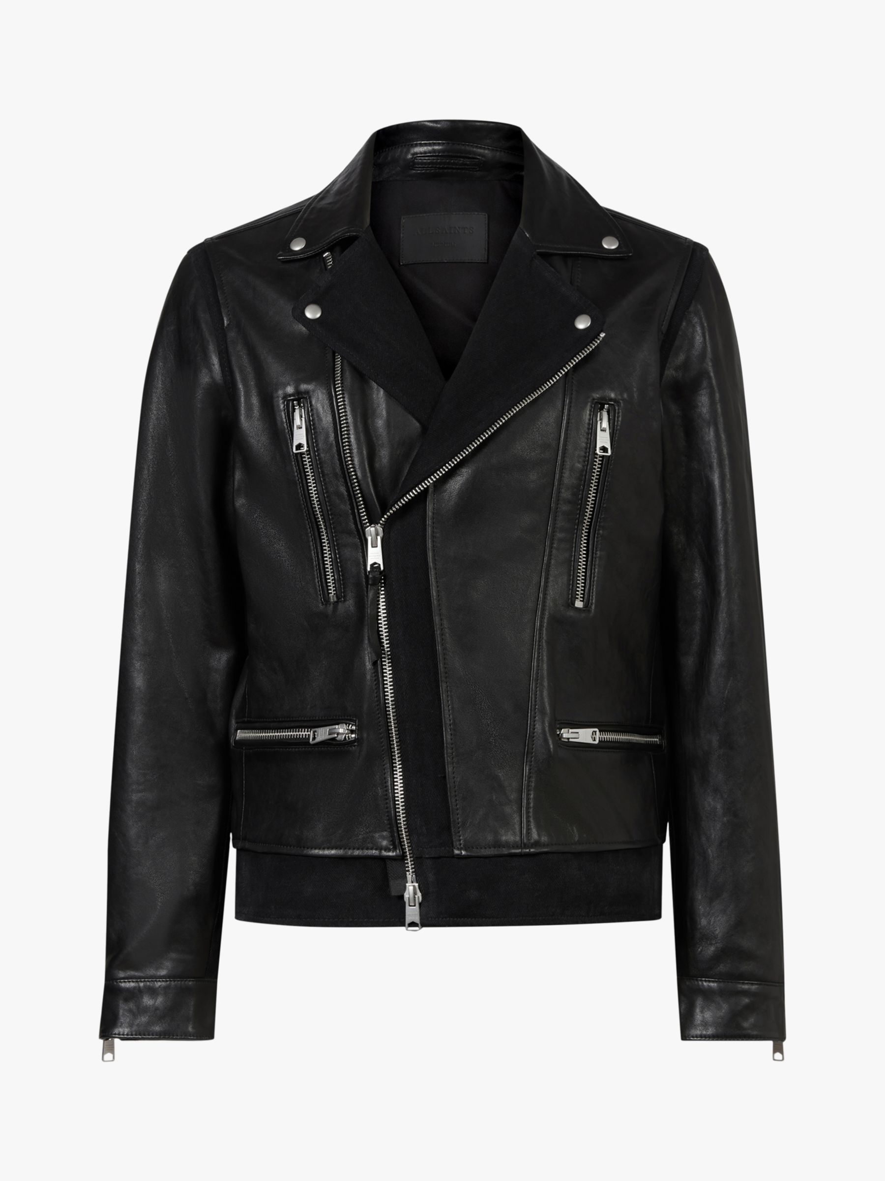 AllSaints Satori Leather Biker Jacket, Black