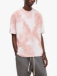 AllSaints Kura Tie Dye Short Sleeve T-Shirt, Ceramic Pink