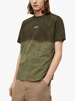 AllSaints Kallen Abstract T-Shirt, Nori Green/Khaki