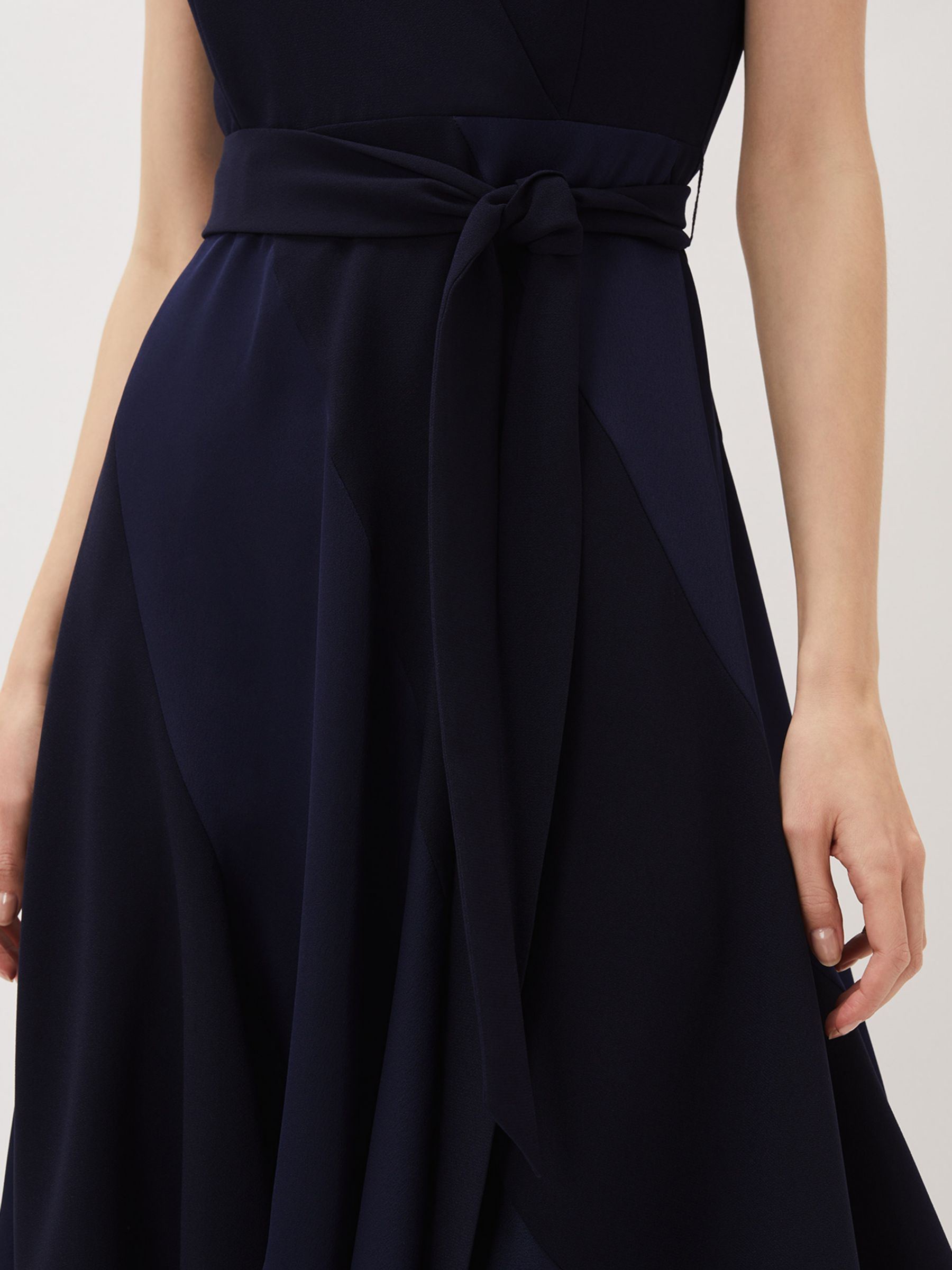 Phase Eight Philis Panelled Swing Dress, Navy at John Lewis & Partners