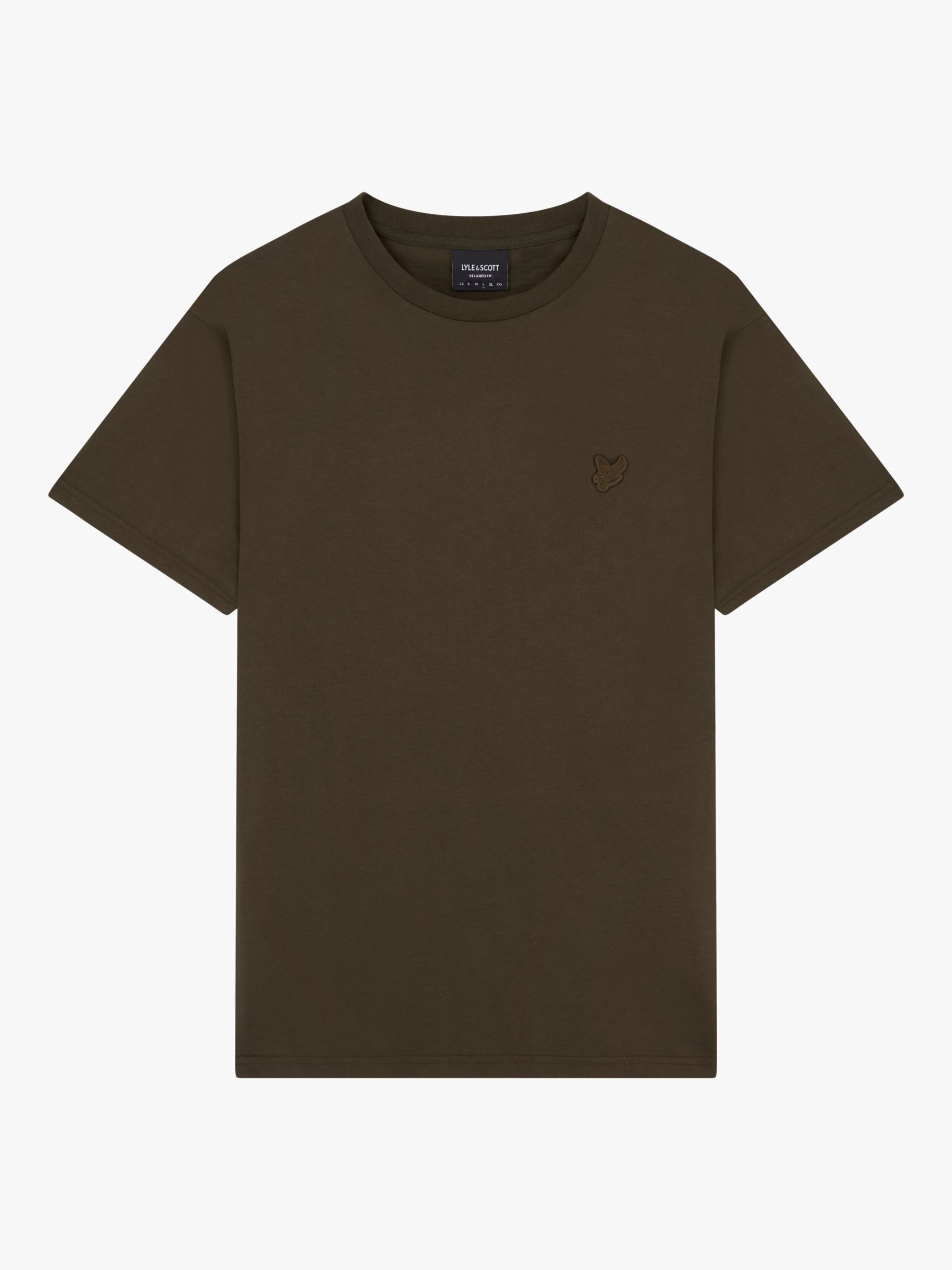 Lyle & Scott Plain Crew Neck T-Shirt, Olive, XS