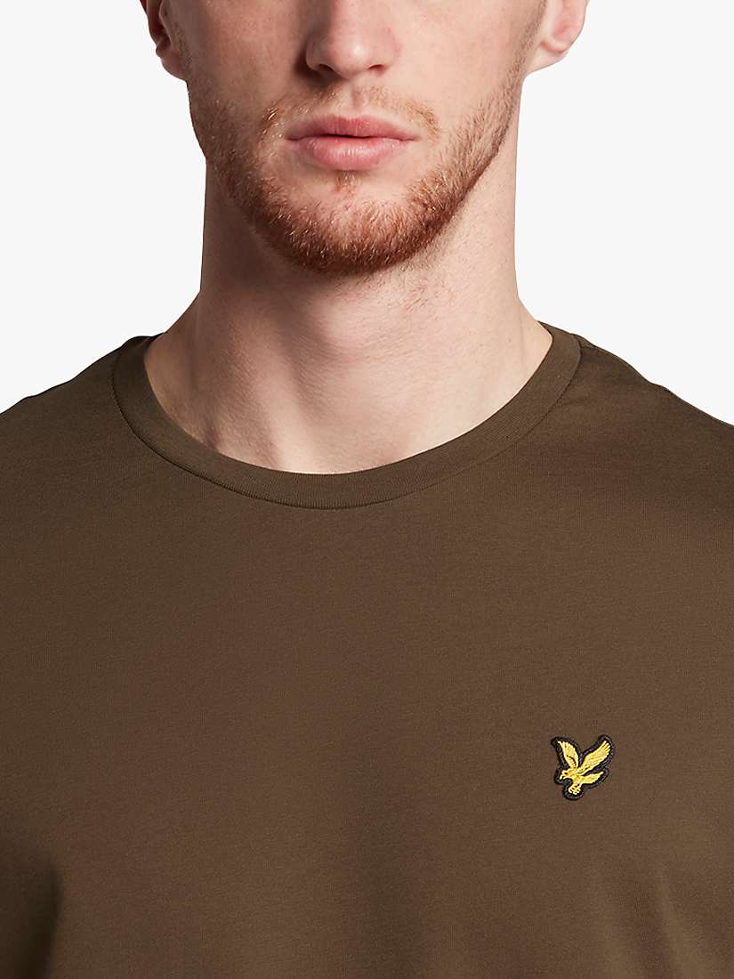 analyse call out course Lyle & Scott Plain Crew Neck T-Shirt, Olive at John Lewis & Partners