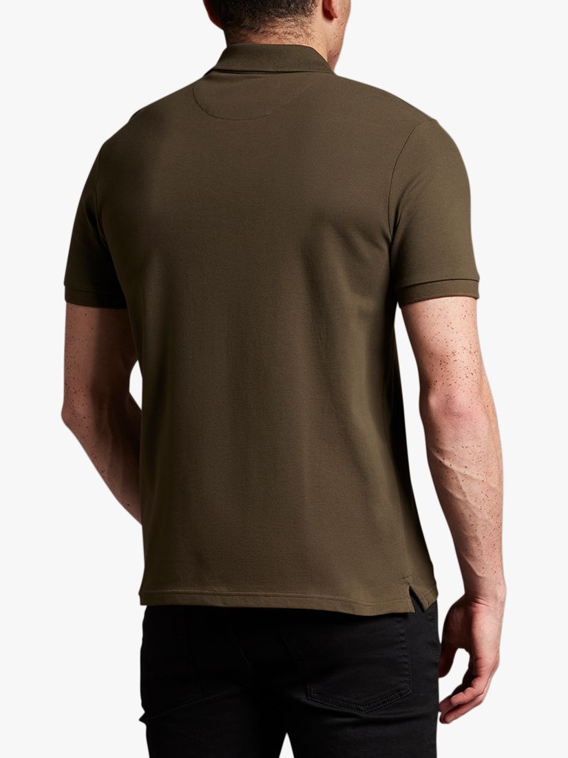 Lyle & Scott Short Sleeve Polo Shirt, W485 Olive, XS