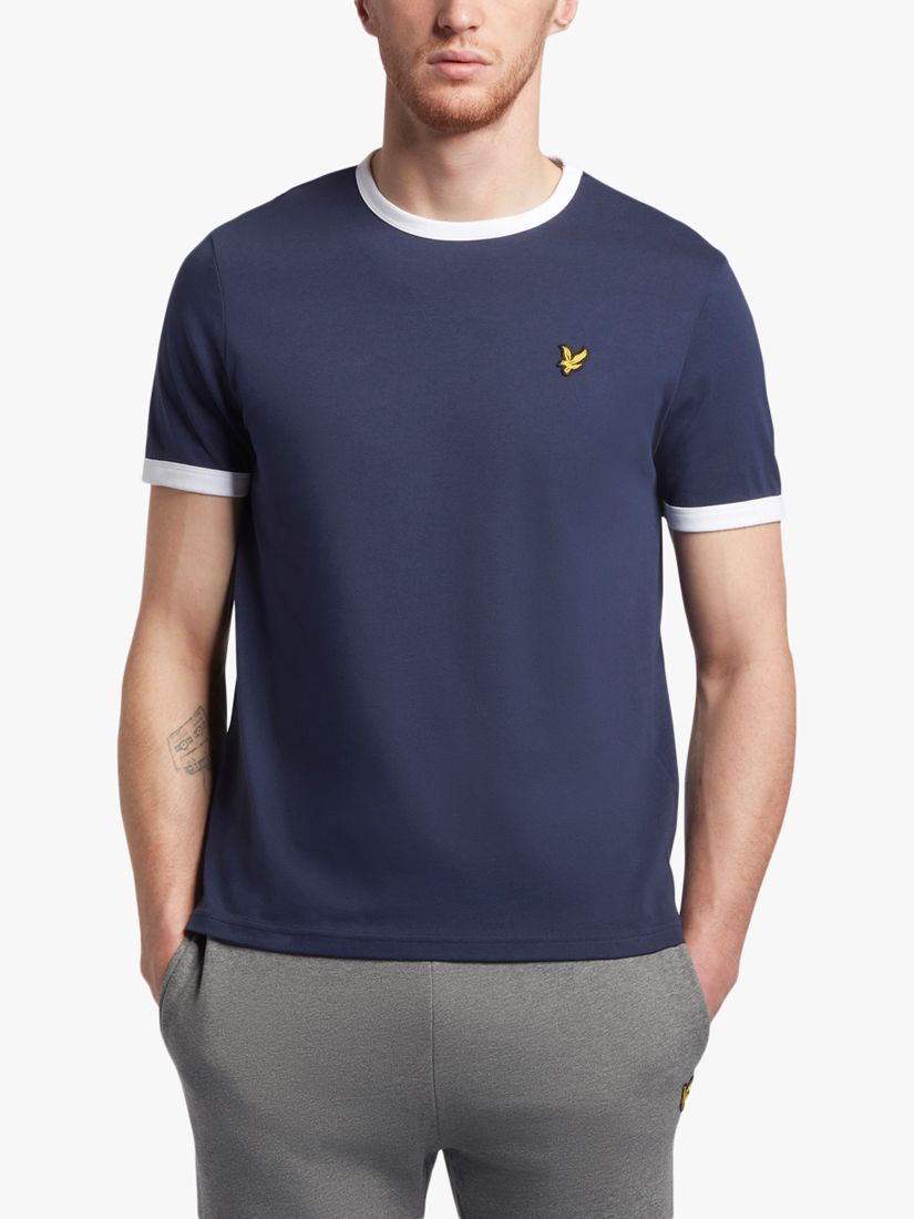 Lyle & Scott Ringer T-Shirt, Navy/White, XS