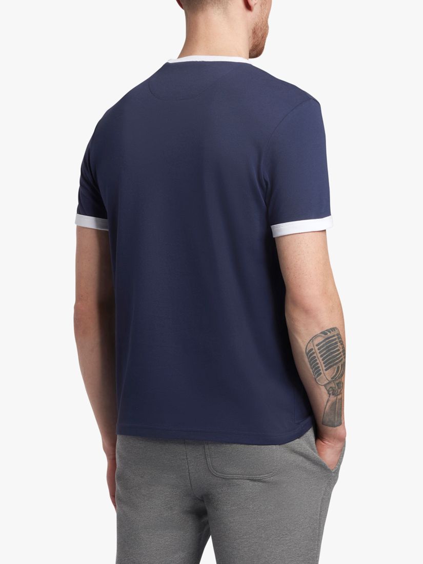 Lyle & Scott Ringer T-Shirt, Navy/White, XS
