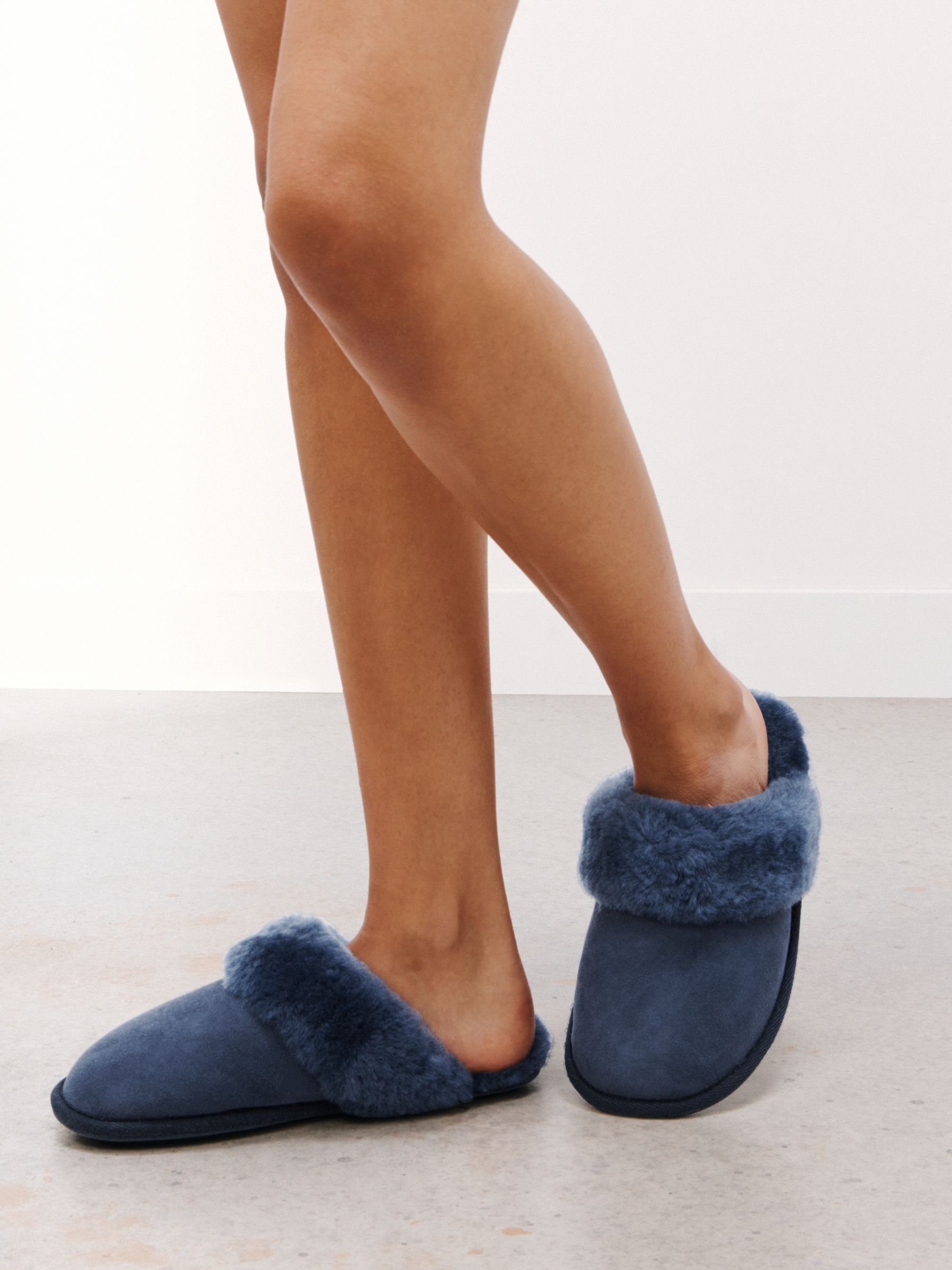 John Lewis Sheepskin Mule Slippers Night Sky At John Lewis And Partners 3719