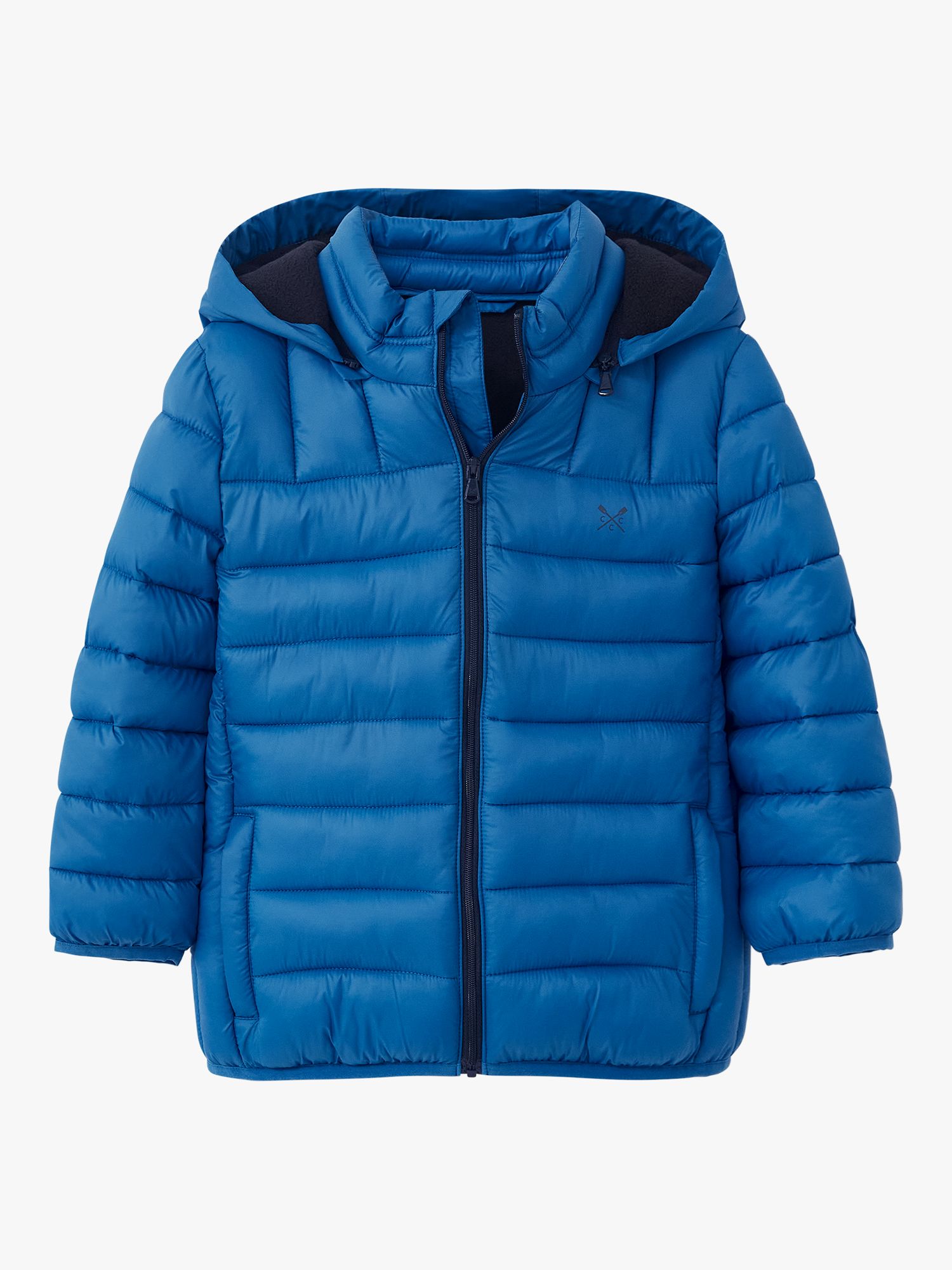 Crew Clothing Kids' Quilted Jacket, Bright Blue at John Lewis & Partners