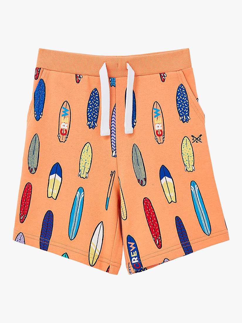 Buy Crew Clothing Kids' Surf Board Jersey Shorts, Coral Orange Online at johnlewis.com