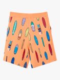 Crew Clothing Kids' Surf Board Jersey Shorts, Coral Orange, Coral Orange