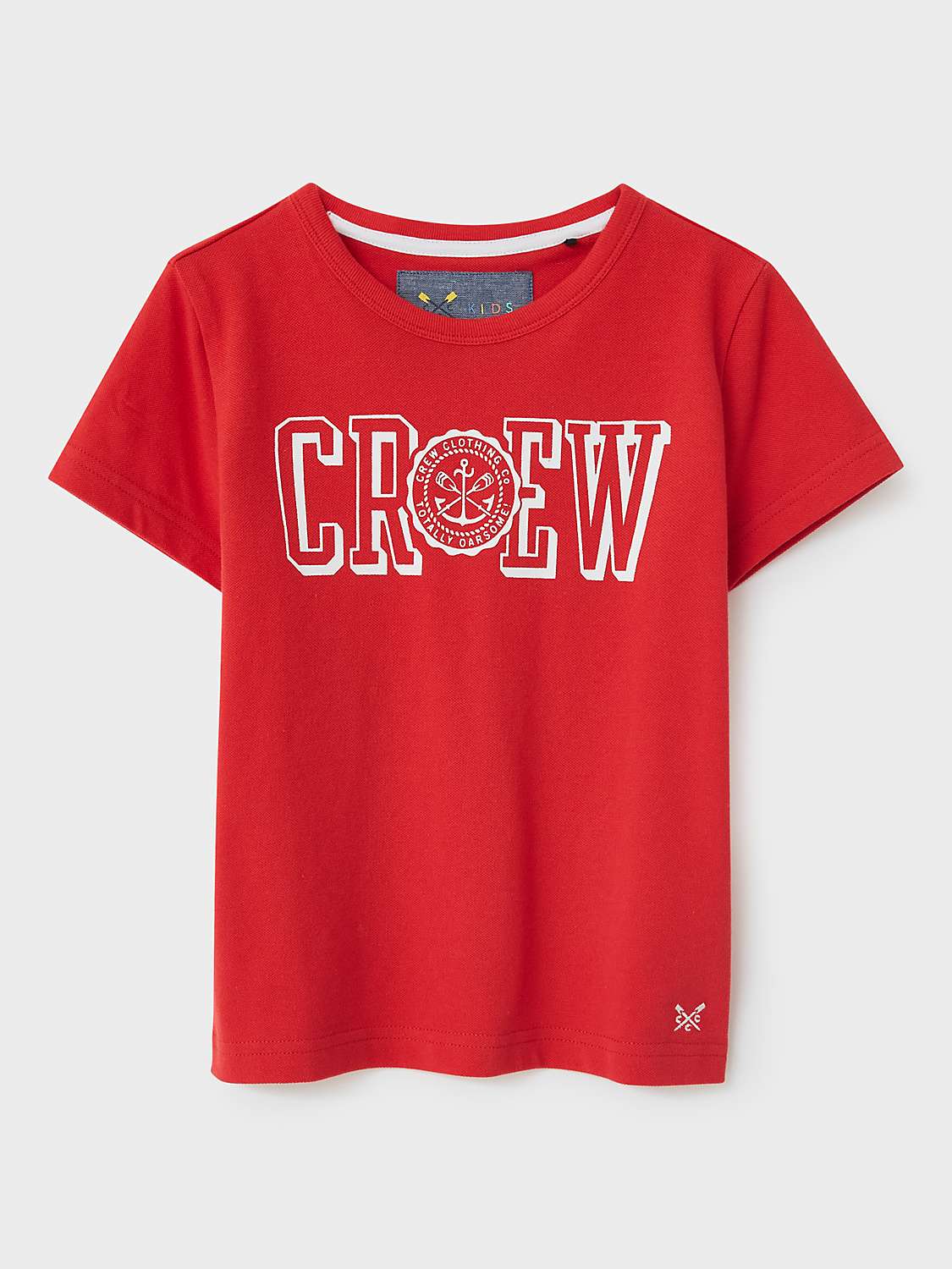 Buy Crew Clothing Kids' Totally Oarsome Logo T-Shirt, Bright Red Online at johnlewis.com
