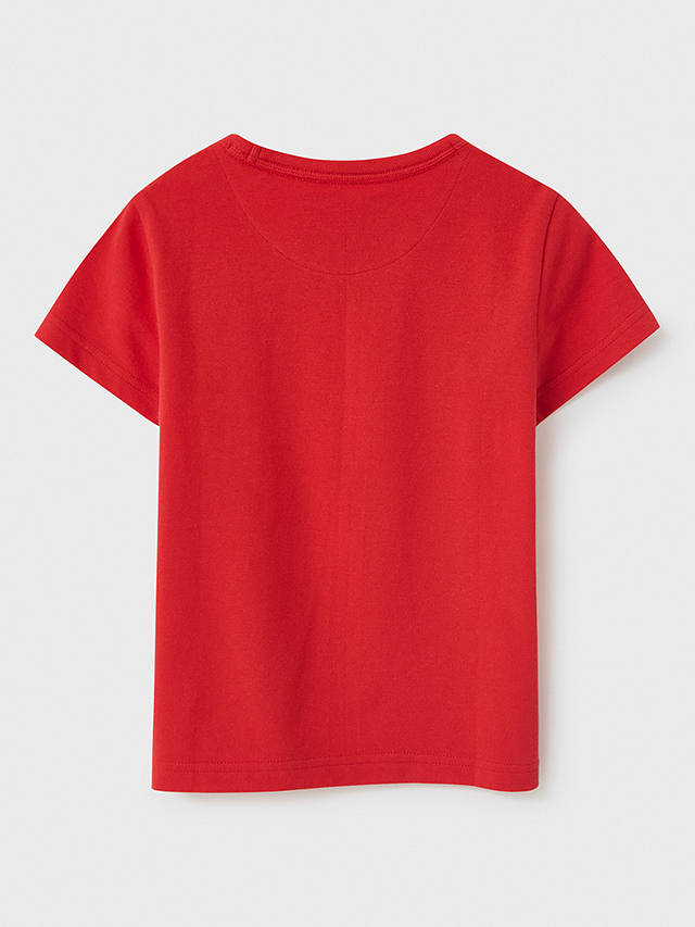 Crew Clothing Kids' Totally Oarsome Logo T-Shirt, Bright Red