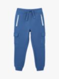 Crew Clothing Kids' Textured Cargo Joggers, Mid Blue