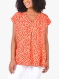 LIVE by Live Unlimited Ditsy Top, Red/Multi
