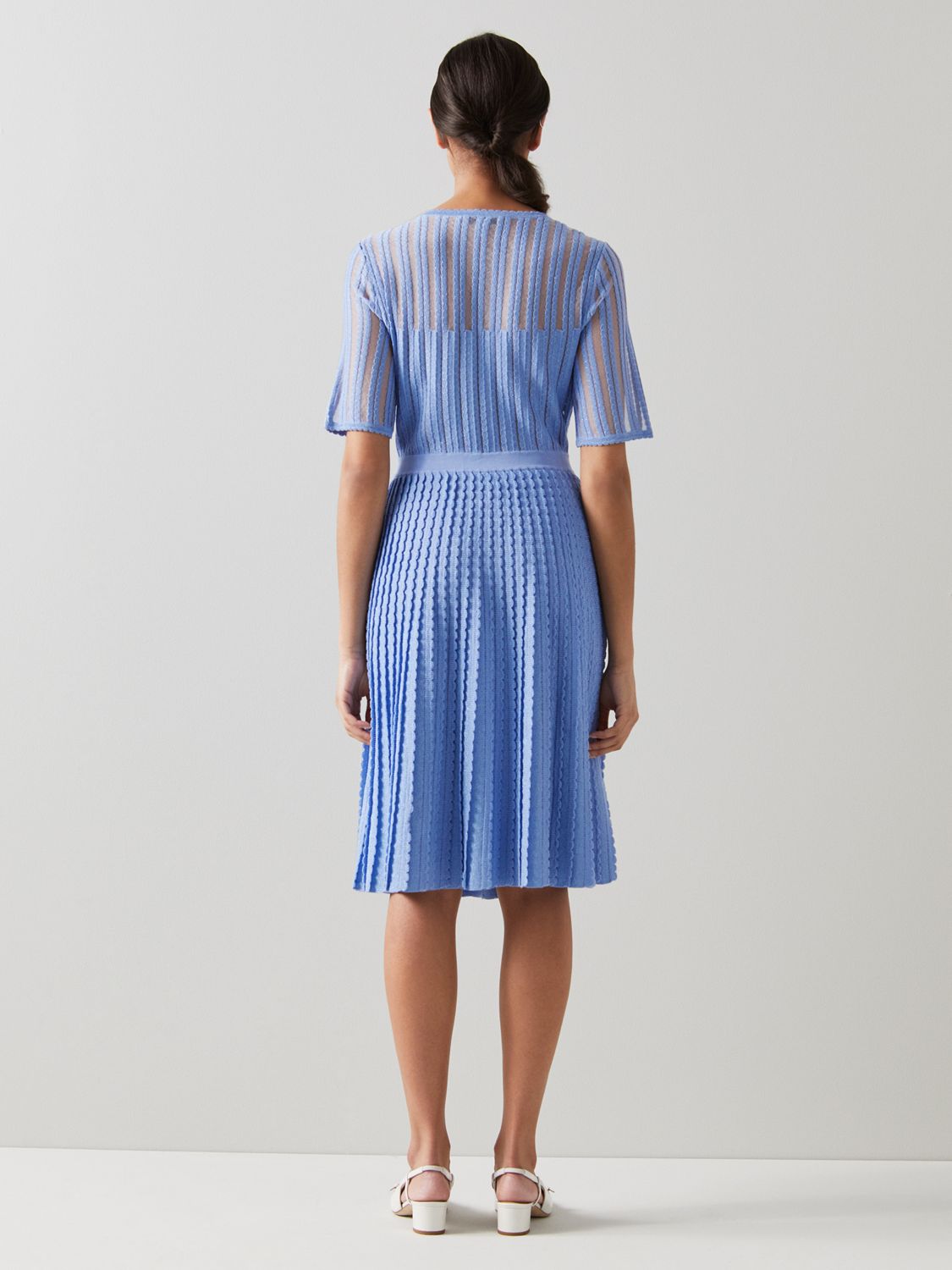 L.K.Bennett Anna Textured Dress, Hyacinth at John Lewis & Partners