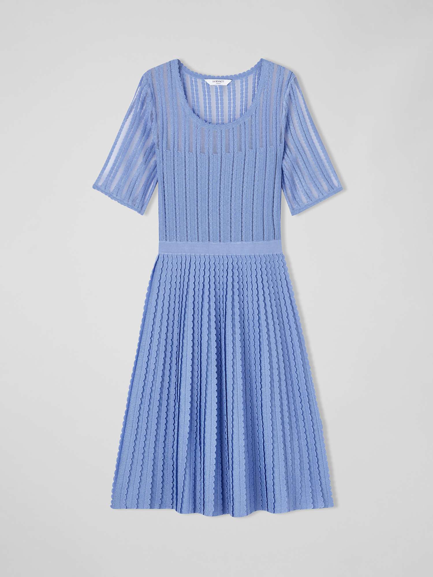 L.K.Bennett Anna Textured Dress, Hyacinth at John Lewis & Partners