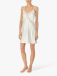 Lauren Ralph Lauren Lace Trim Signature Satin Chemise, Ivory