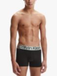Calvin Klein Recycled Cotton Blend Trunks, Pack of 3, Black