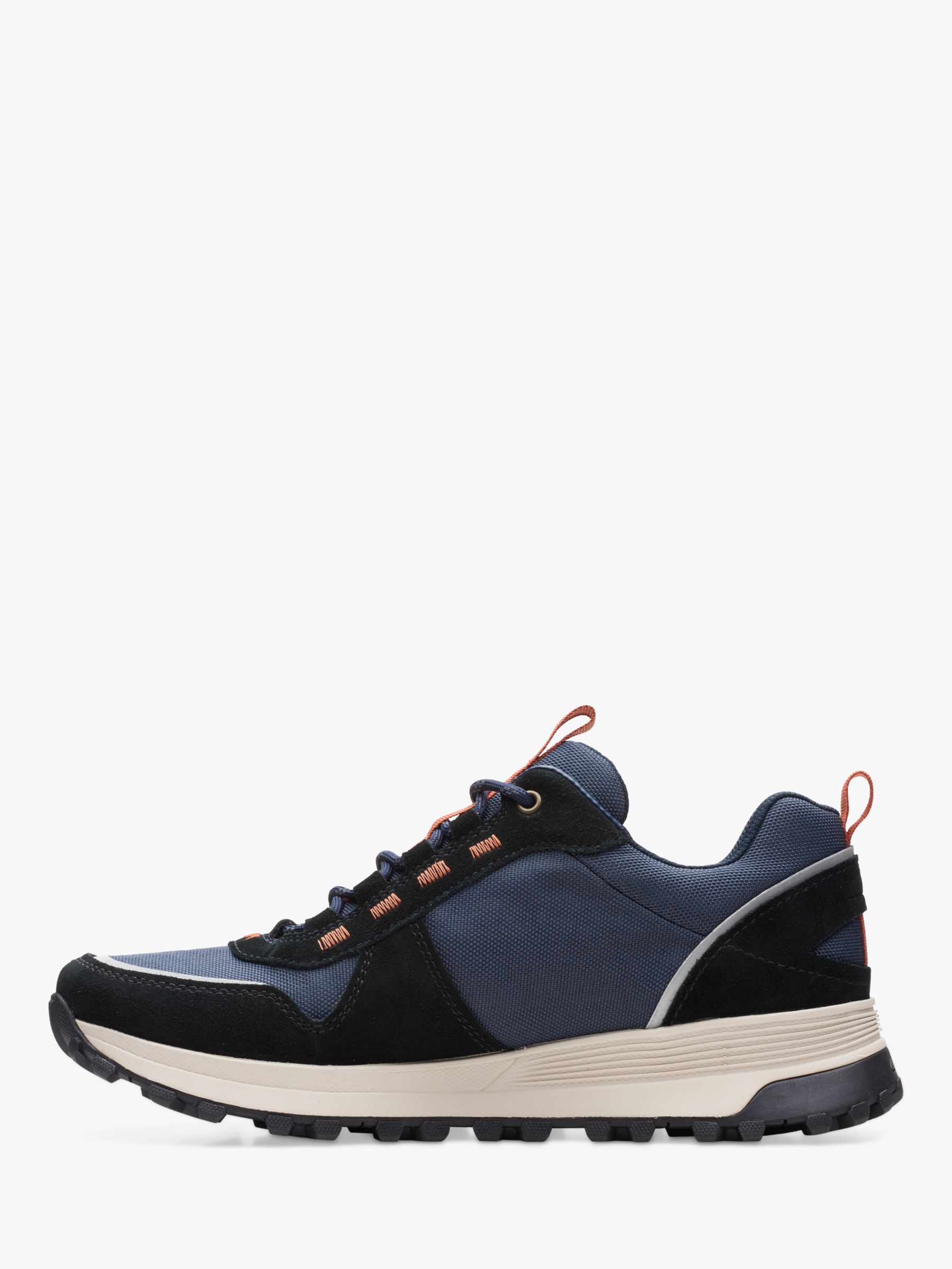 Clarks ATL Trek Walk Trainers, Navy Combi at John Lewis & Partners