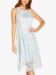 Adrianna Papell Ribbon Embroidery Flared Dress, Opal