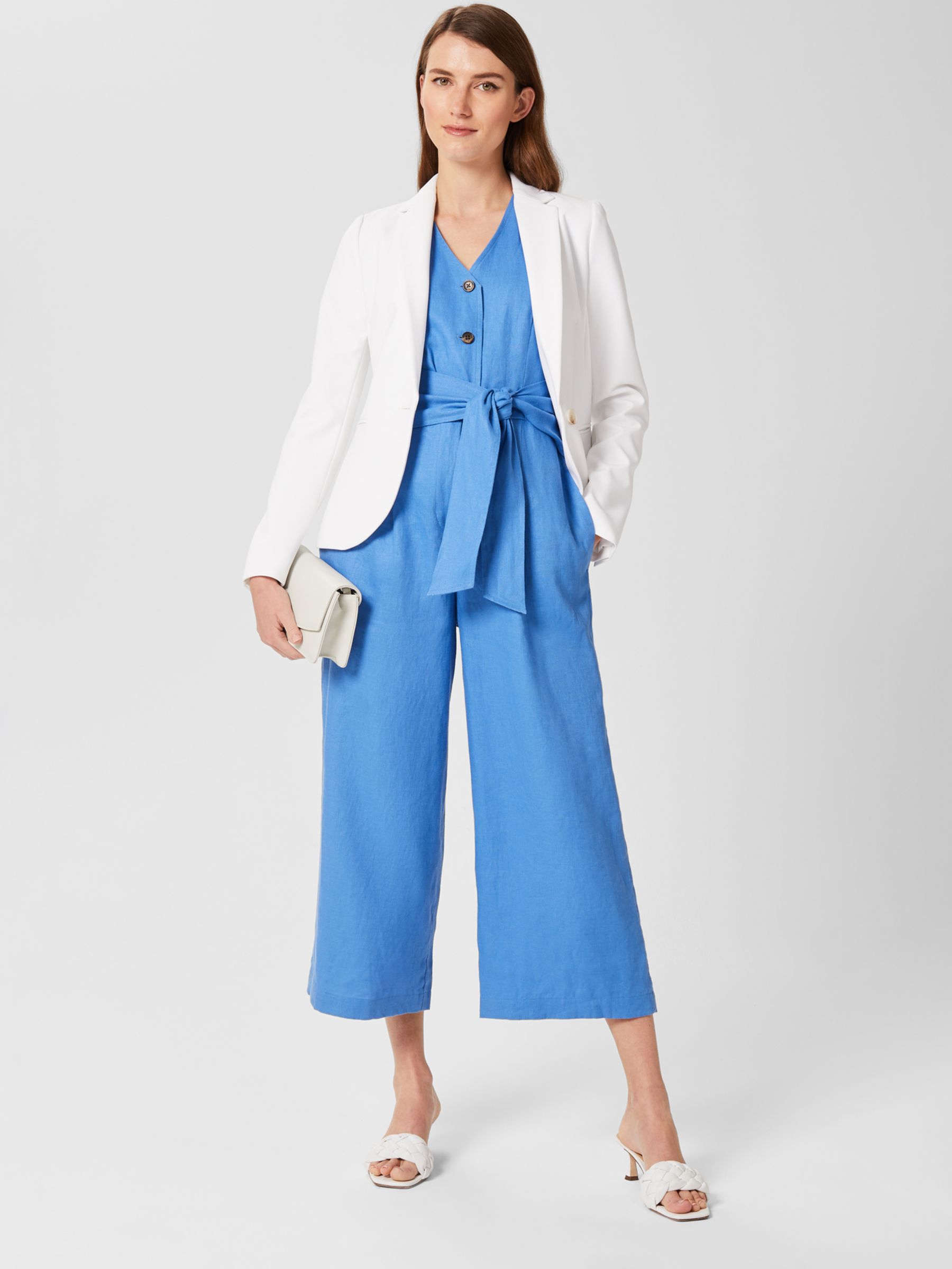 Jayne Linen Cropped Jumpsuit