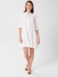 Hobbs Ember Linen Tiered Mini Dress, White