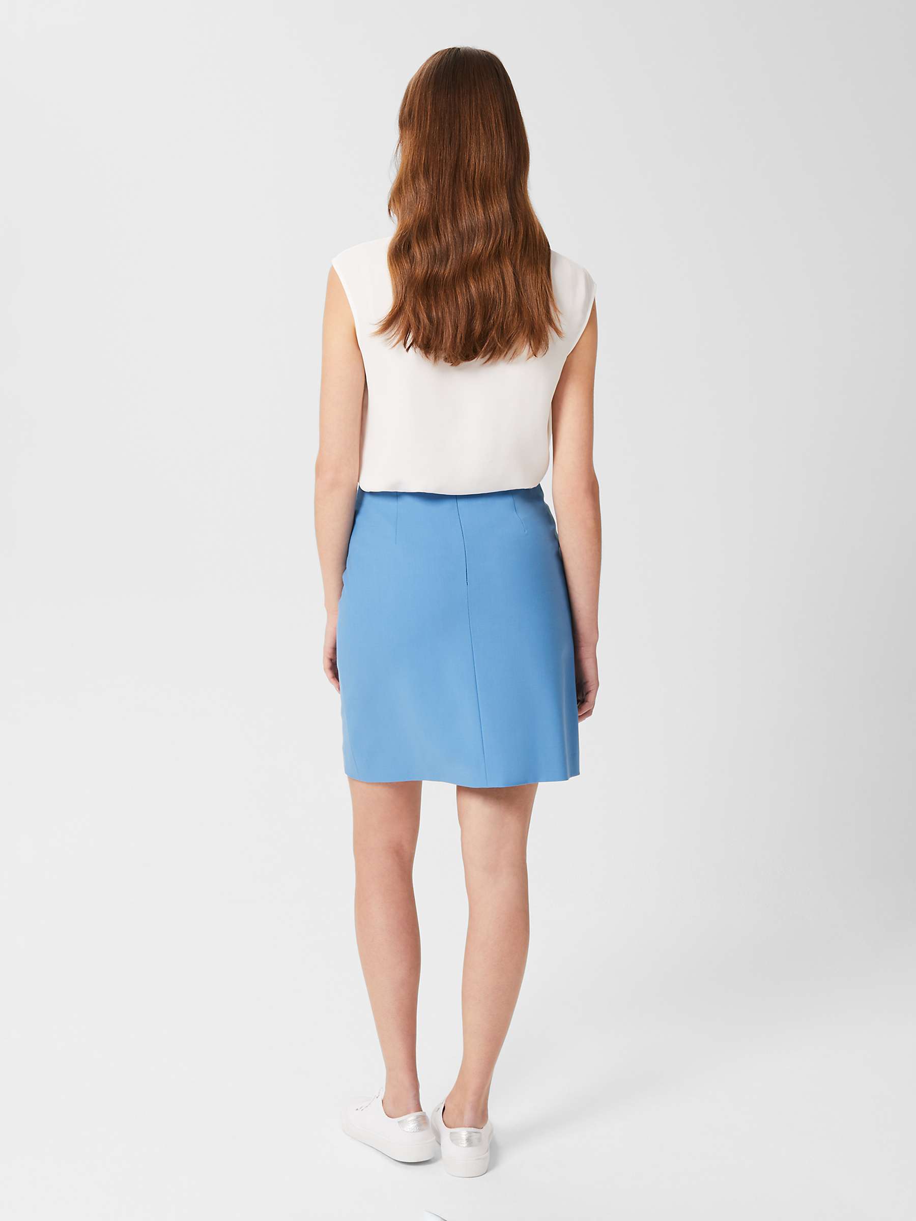 Hobbs Francesca Pencil Skirt, Azure at John Lewis & Partners