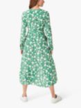 Hobbs Allison Floral Print Midi Tea Dress, Green/White
