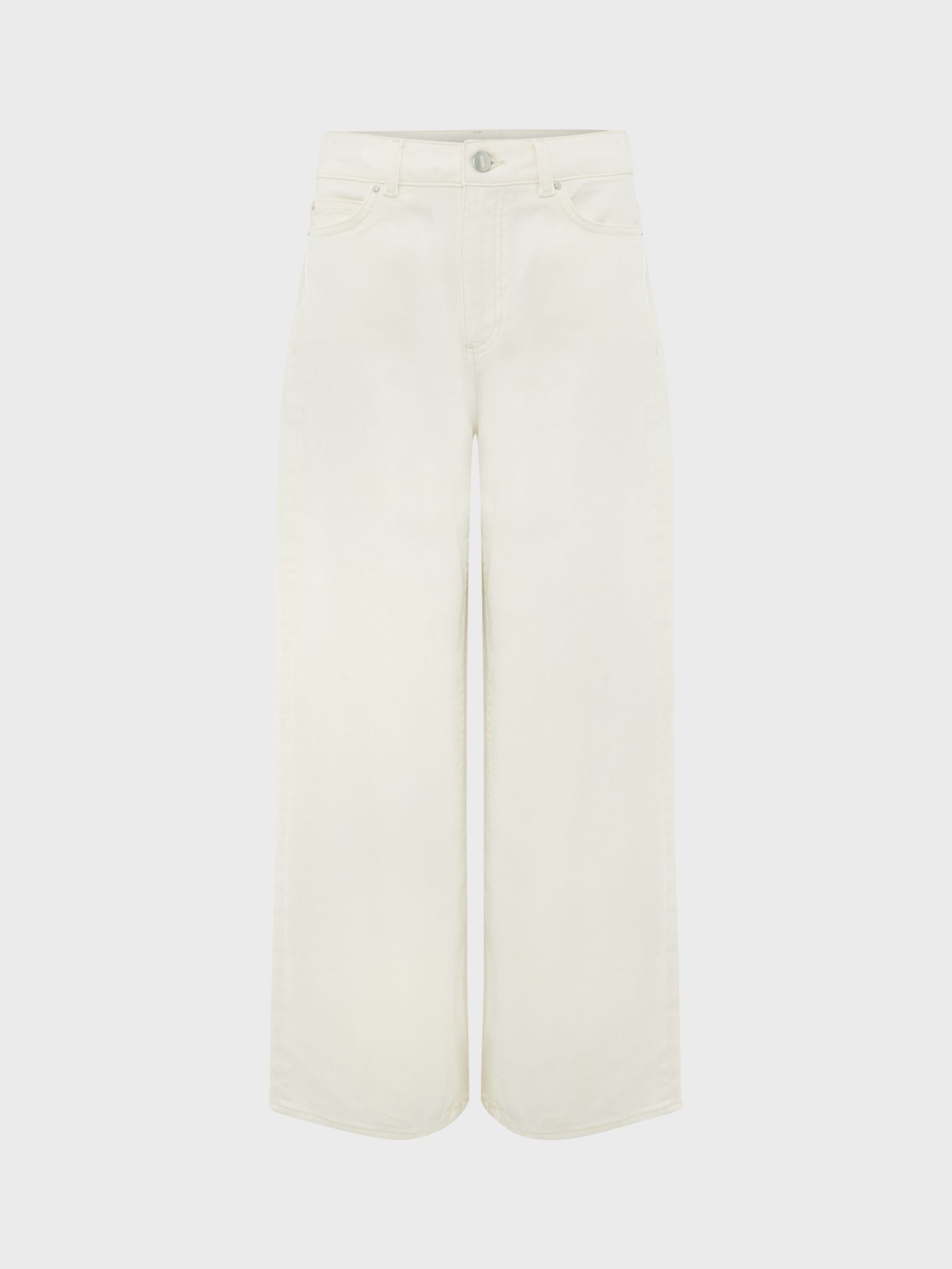 Hobbs Riley Cropped Jeans, Milky White at John Lewis & Partners