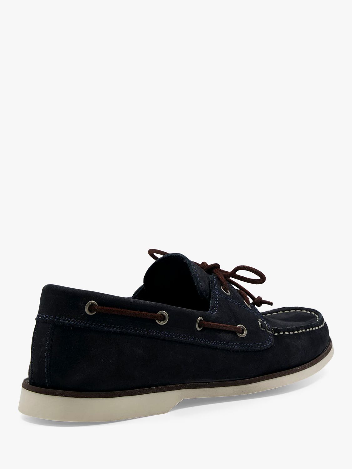 Dune Bluesy Nubuck Boat Shoes Navy