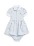 Polo Ralph Lauren Baby Stripe Shirt Dress, Blue/White