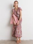 Gerard Darel Jessy Paisley Print Midi Dress, Pink