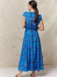 Gerard Darel Milla Silk Maxi Dress, Blue