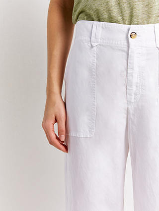 Gerard Darel Ella Linen Blend Trousers, White