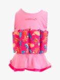 Konfidence Kids' Mia Sealife Swim Floatsuit, Pink/Yelllow