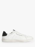 AllSaints Sheer Leather Lace Up Trainers, Chalk White