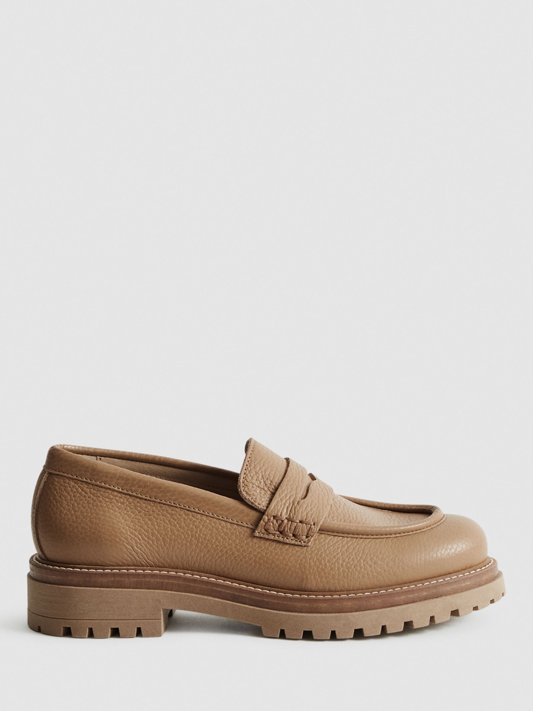 Reiss Beckton Leather Chunky Sole Loafers