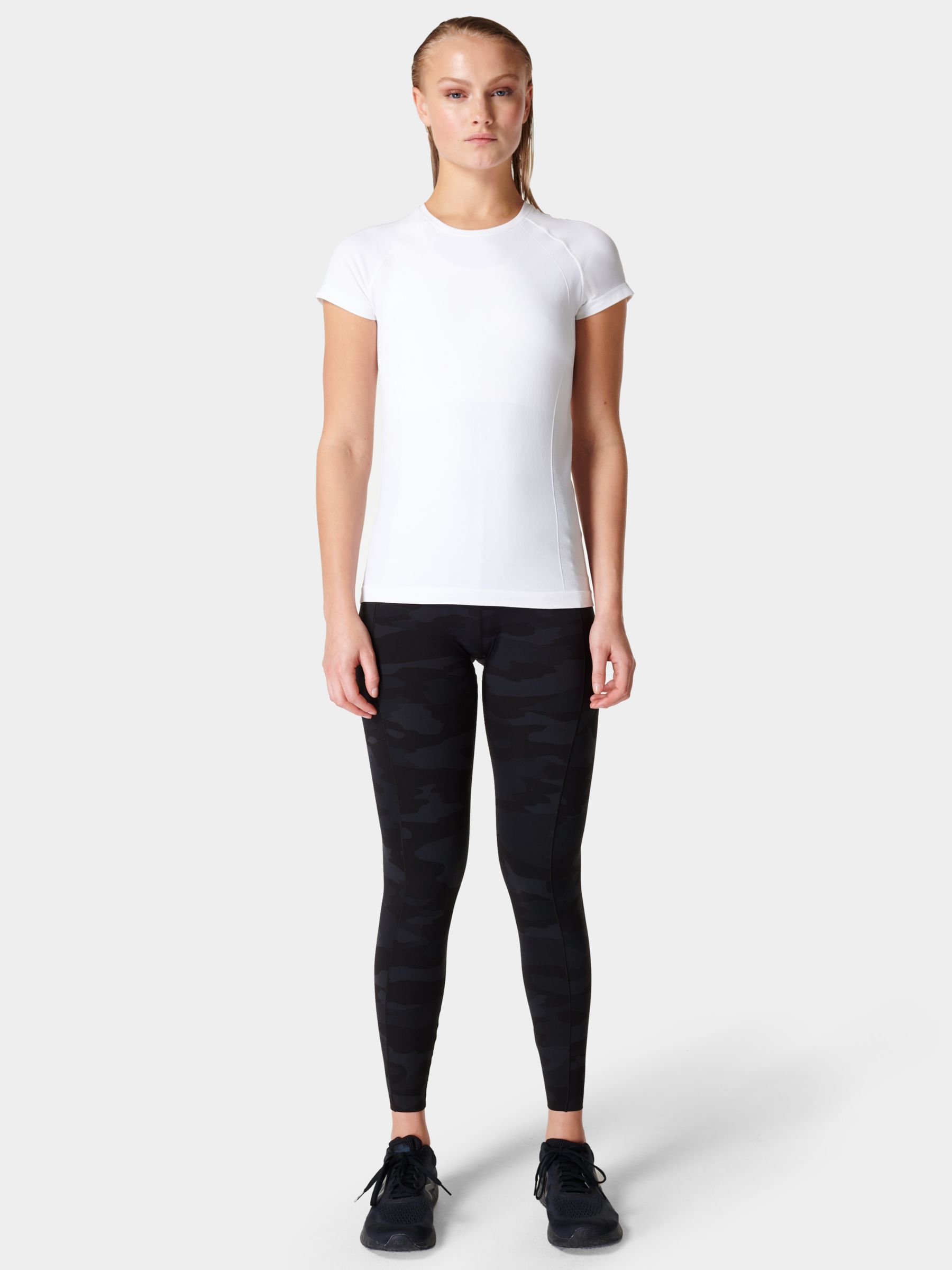 Sweaty Betty Athlete Seamless Long Sleeve Top, White at John Lewis &  Partners
