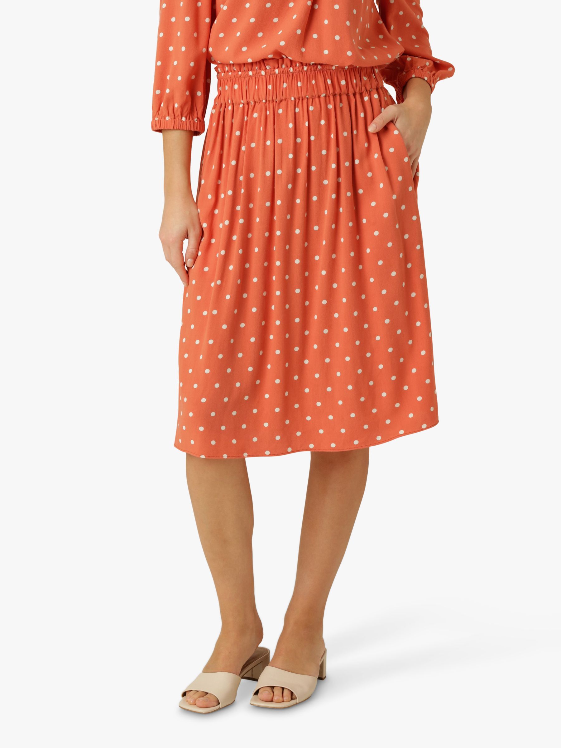 Noa Noa Polka Dot Skirt, Red