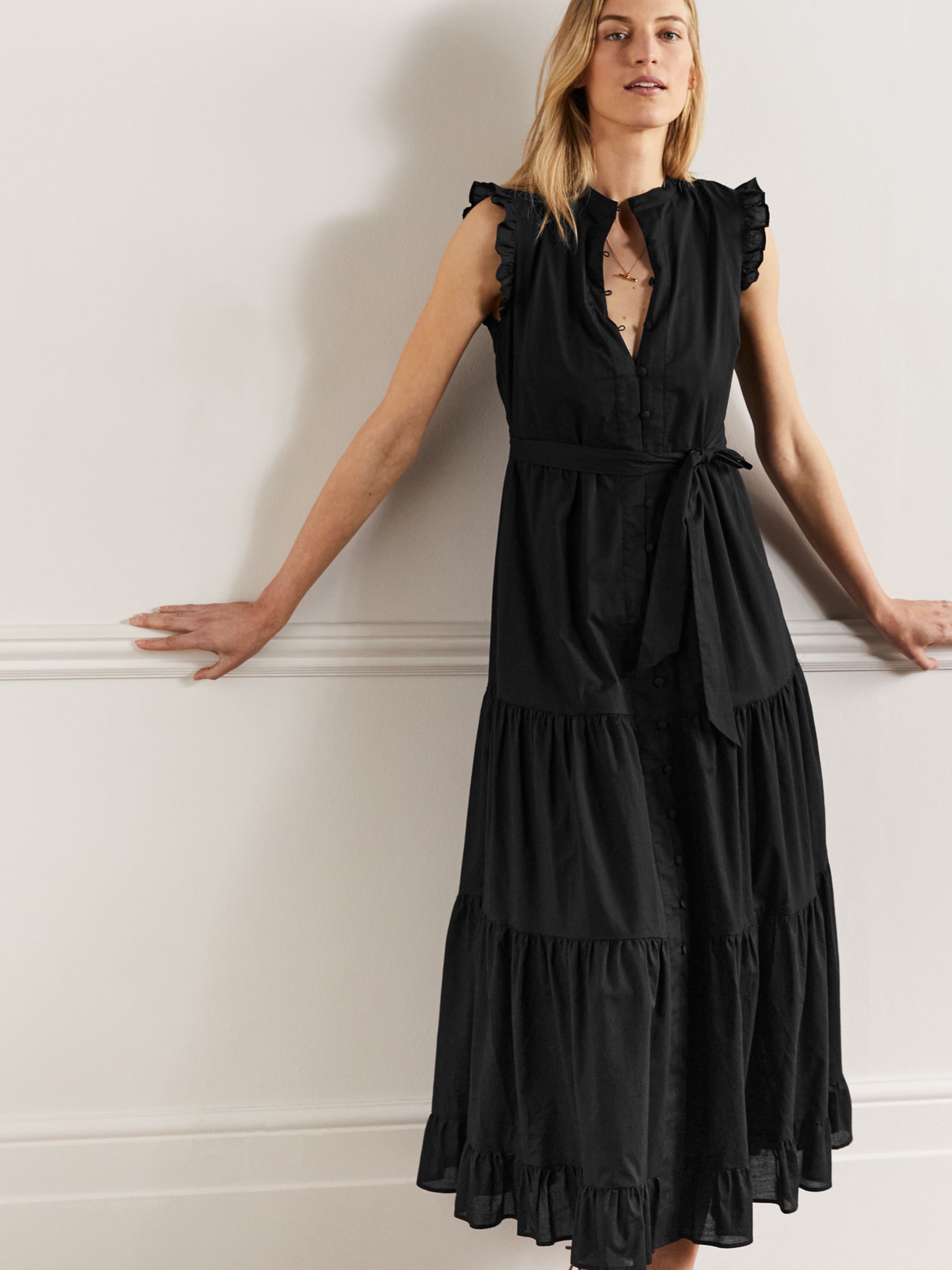 tiered ruffle maxi dress boden