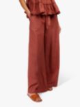 Somerset by Alice Temperley Paperbag Wide Leg Trousers, Brown