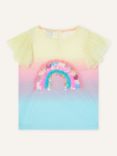 Monsoon Kids' Sequin Rainbow Ombre T-Shirt