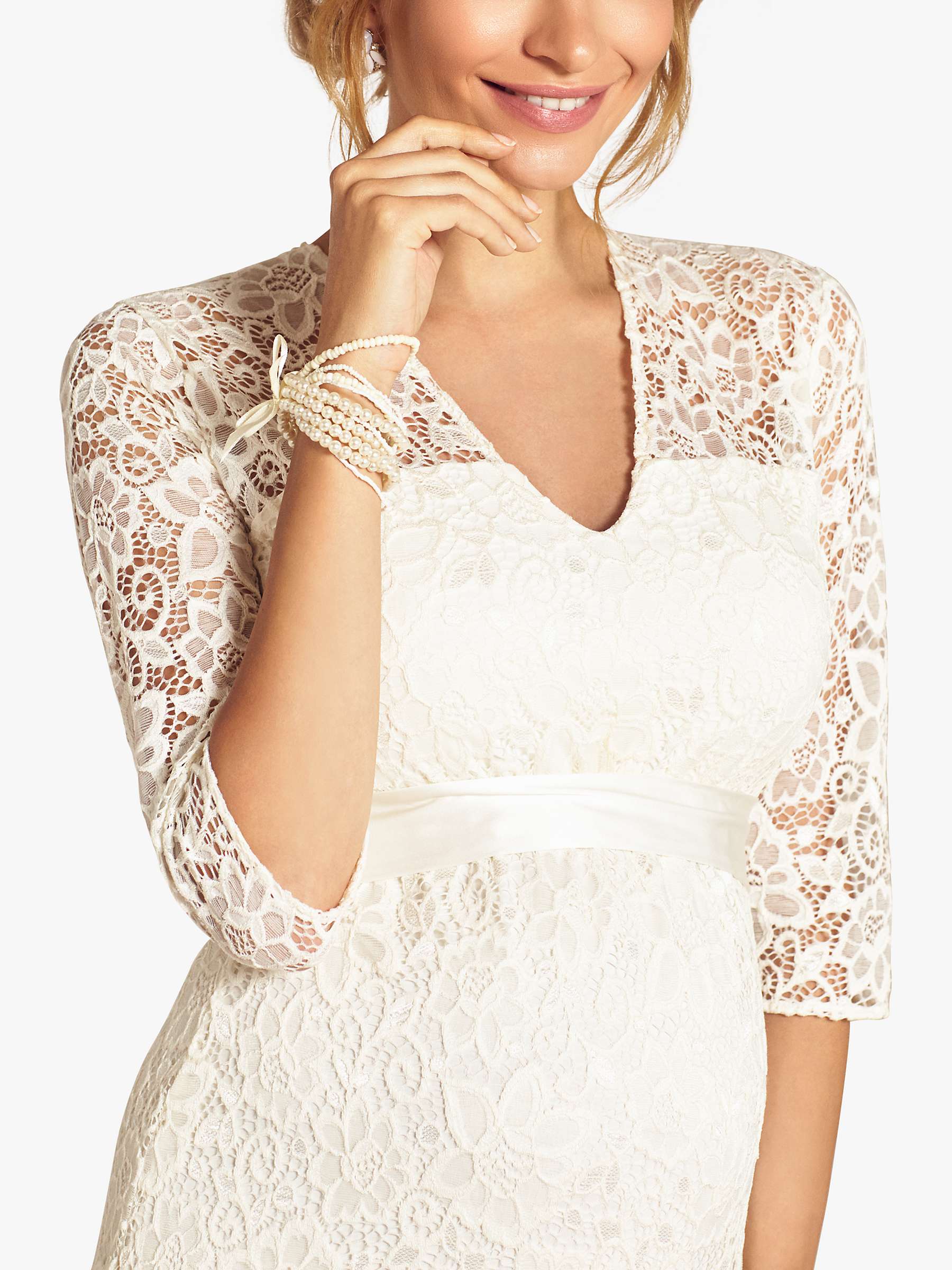Buy Tiffany Rose Suzie Maternity Floral Lace Wedding Dress, Ivory Online at johnlewis.com