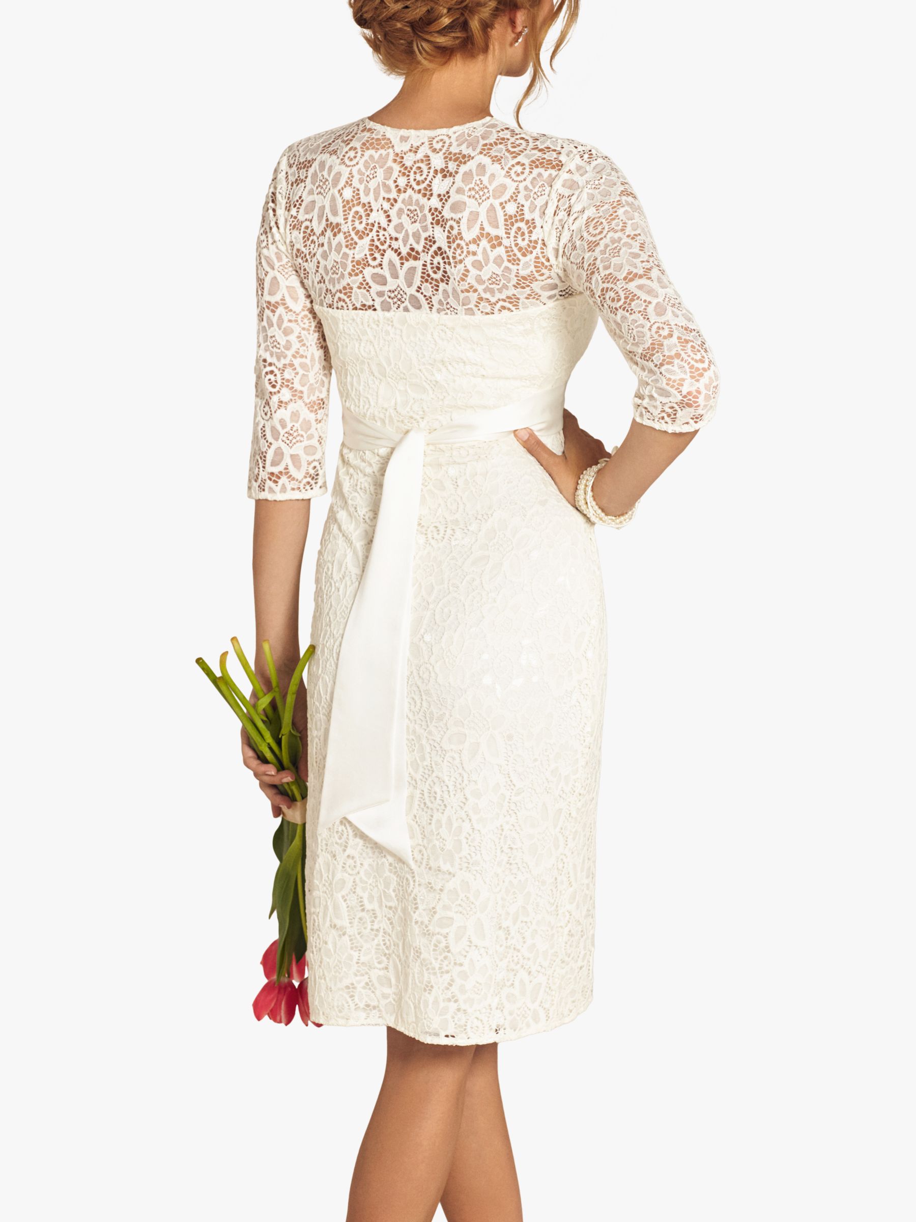 Tiffany Rose Suzie Maternity Floral Lace Wedding Dress, Ivory, 6-8