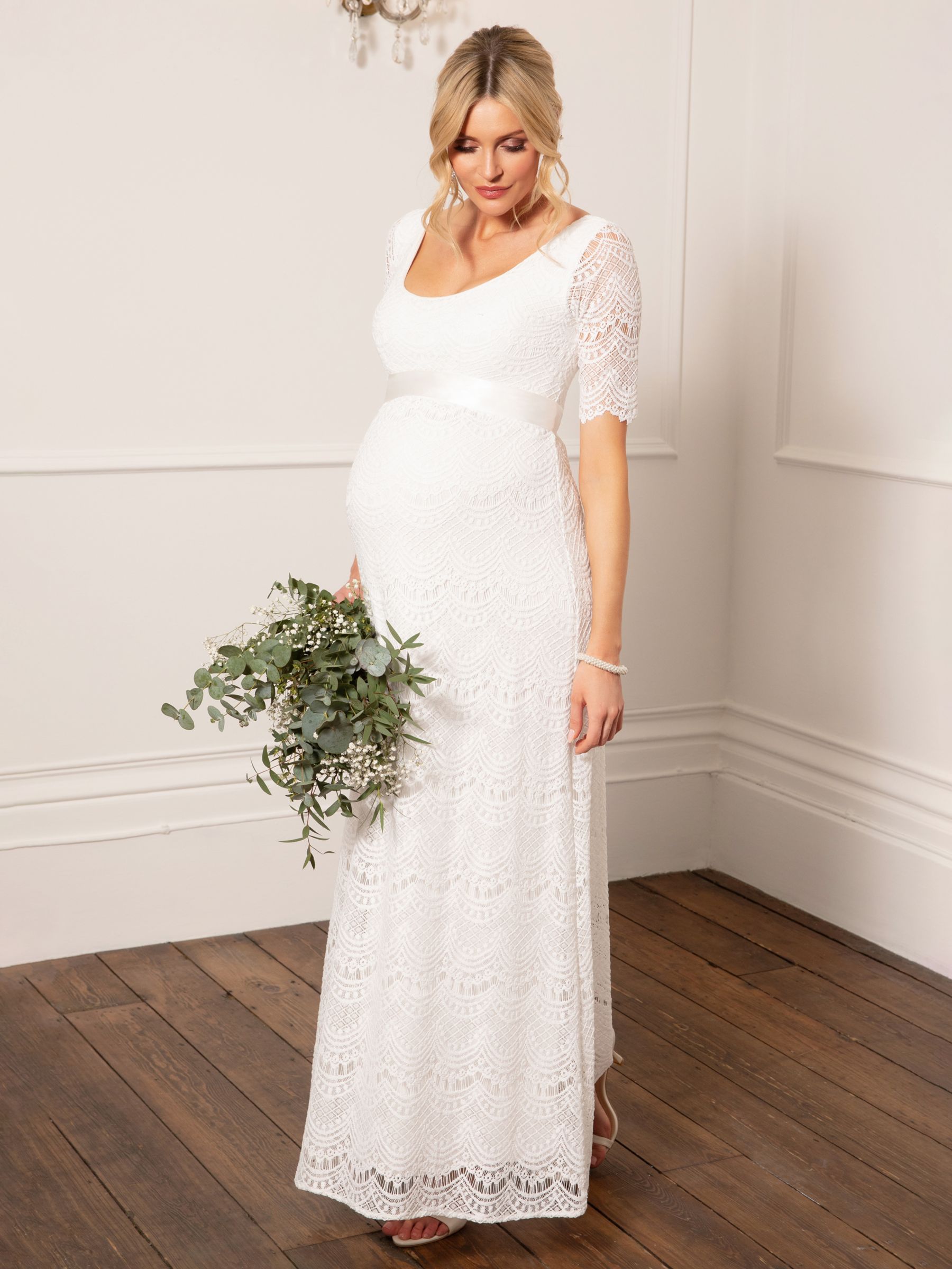 Tiffany Rose Amelia Lace Maternity Dress, Mint Green/Silver at John Lewis &  Partners