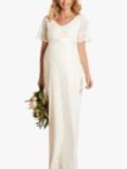 Tiffany Rose Edith Floral Lace Kimono Sleeve Maternity Wedding Dress, Ivory