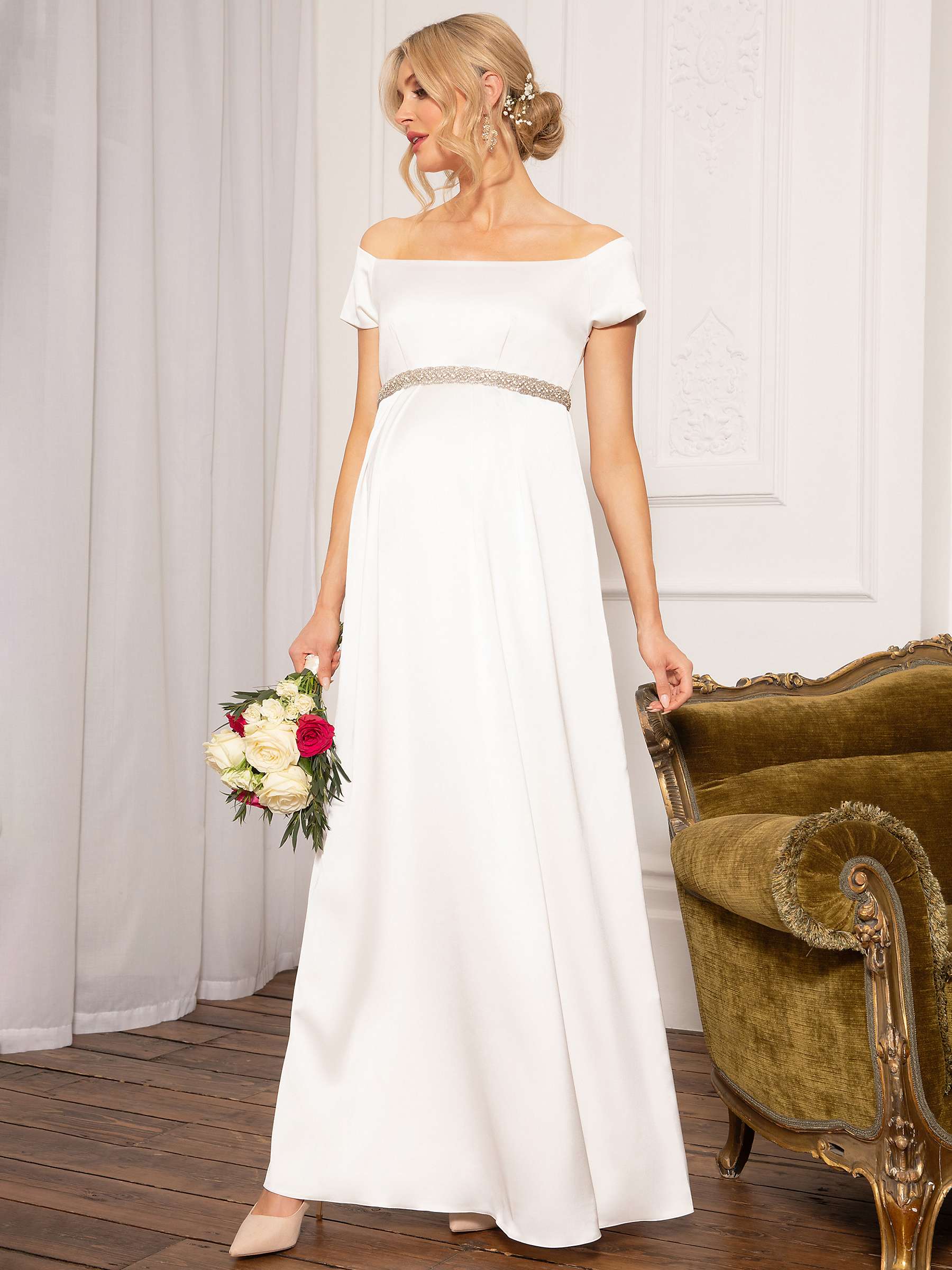 Buy Tiffany Rose Aria Maternity Wedding Dress, Ivory Online at johnlewis.com