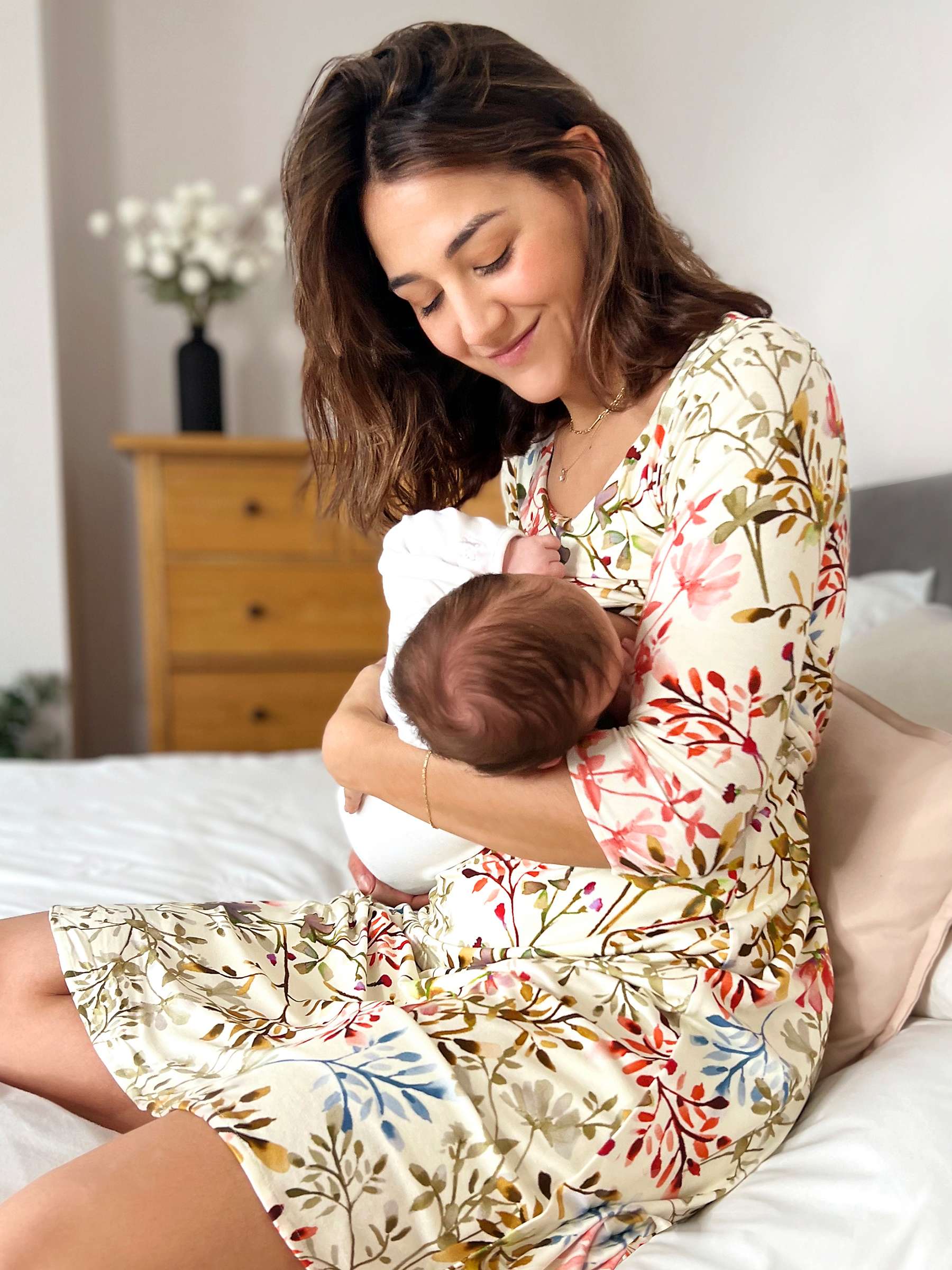Buy Tiffany Rose Naomie Floral Maternity and Nursing Dress, Watercolour Meadow Online at johnlewis.com