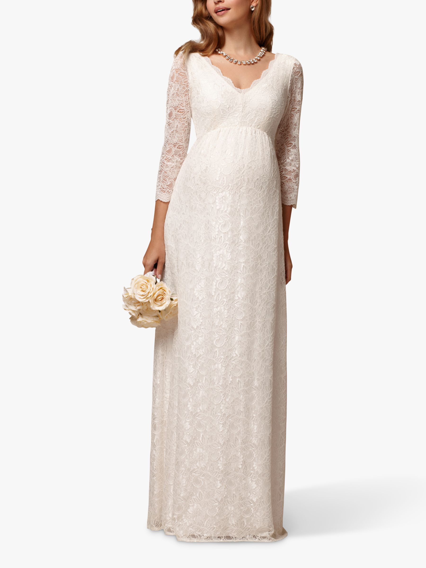 Tiffany Rose Chloe Lace Maternity Wedding Dress, Ivory, 6-8