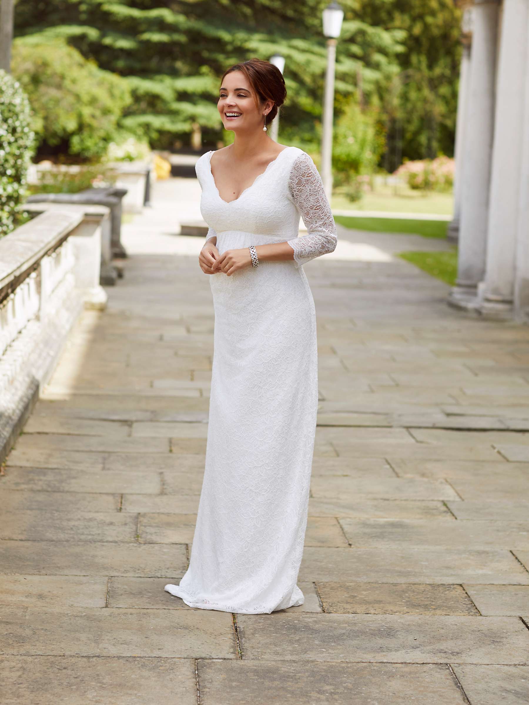 Buy Tiffany Rose Chloe Lace Maternity Wedding Dress, Ivory Online at johnlewis.com