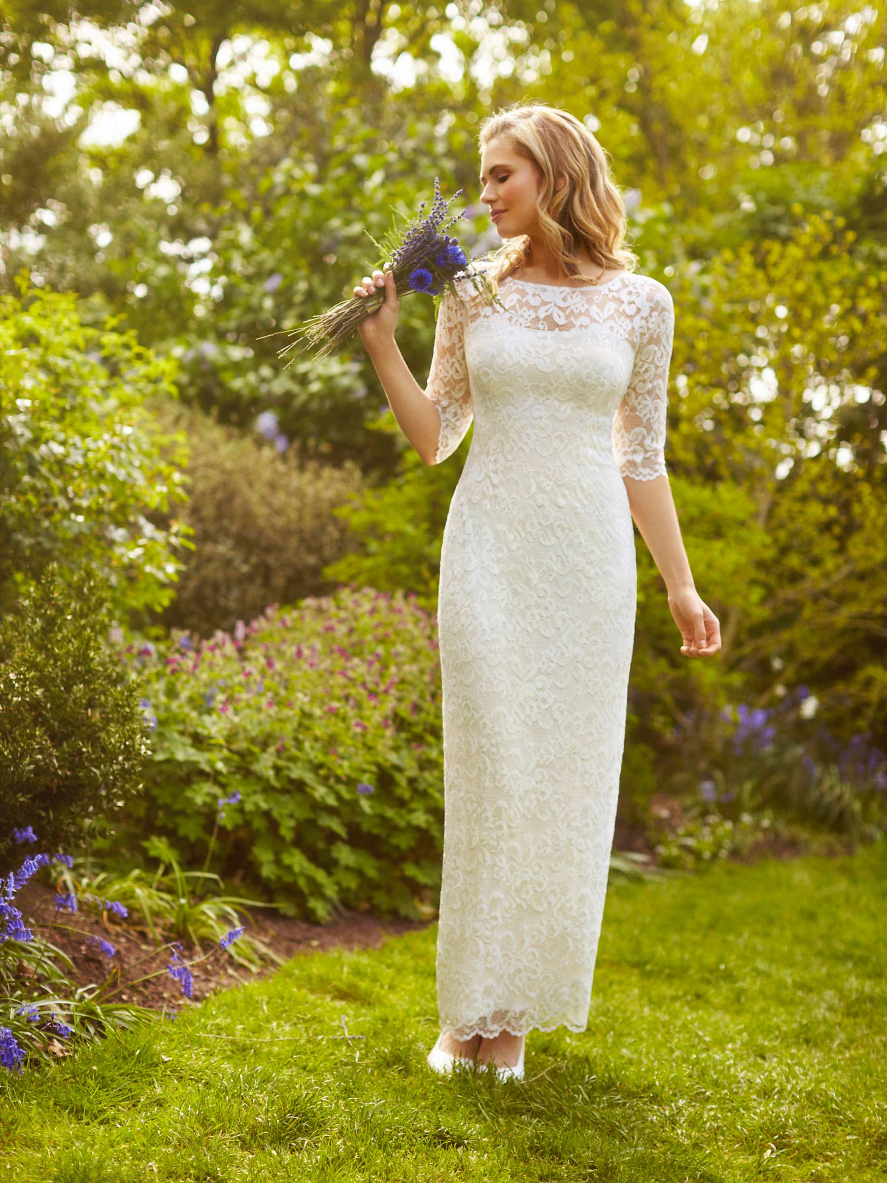 Buy Alie Street Lila Lace Maxi Wedding Dress, Ivory Online at johnlewis.com